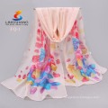 2015 Autumn vintage silk scarves girls leisure colorful floral printing lady infinity chiffon scarves shawl for womens